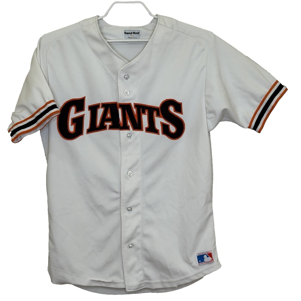 Vintage San Francisco Giants Jersey Mens 40 Sand Knit MacGregor Button Front USA